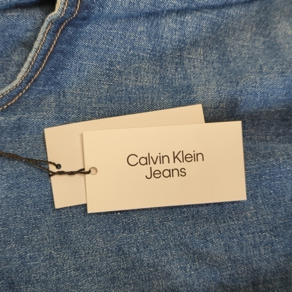CALVIN Klein Mid Rise Slim Boyfriend Jeans Elastic Waist 22W New - Picture 9 of 10